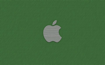 Картинка компьютеры apple логотип сетка зеленый яблоко