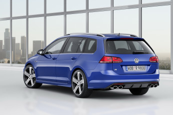 Картинка автомобили volkswagen golf r estate typ 5g 2014г синий