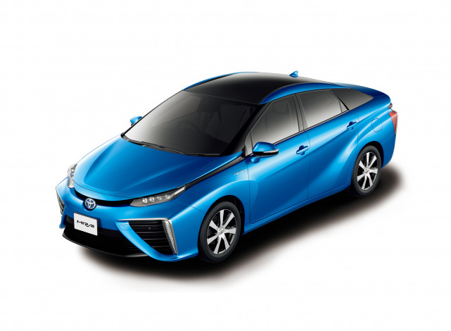 Обои картинки фото автомобили, toyota, mirai, 2015г, синий