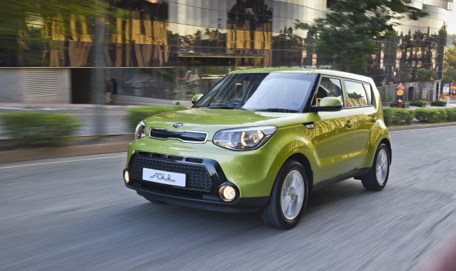 Обои картинки фото автомобили, kia, soul, za-spec, 2014г, зеленый