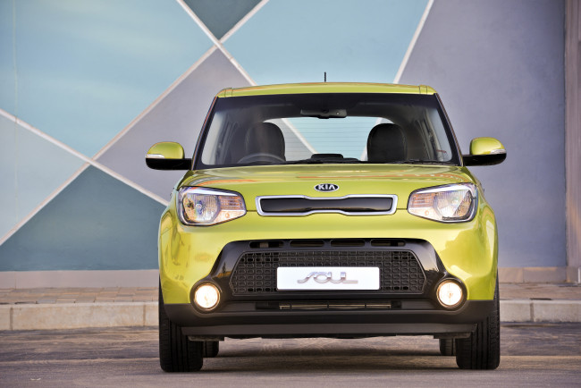 Обои картинки фото автомобили, kia, soul, za-spec, 2014г, зеленый