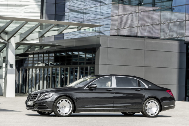 Обои картинки фото автомобили, mercedes-benz, x222, 2015г, темный, mercedes-maybach, s, 600