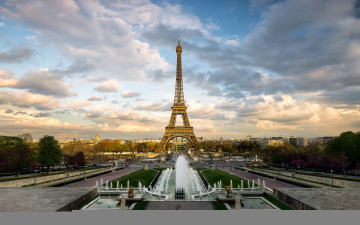 Картинка города париж+ франция город башня париж