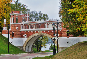 обоя царицыно, города, москва , россия, москва, мост