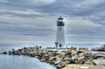 Картинка природа маяки сша walton lighthouse побережье маяк santa cruz