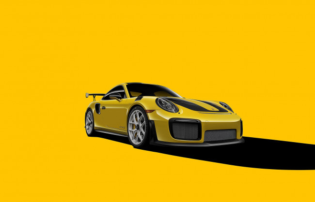 Обои картинки фото автомобили, porsche, backgraund, vag, yellow, gt2