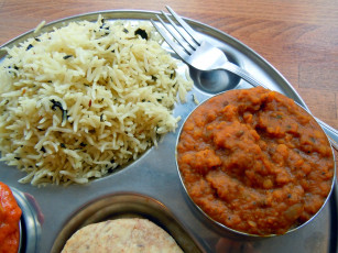 обоя еда, вторые блюда, рагу, рис, кухня, индийская