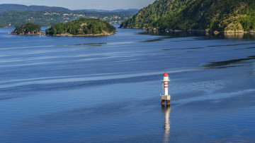 Картинка природа маяки вода маяк озеро