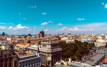 Картинка города мадрид+ испания панорама