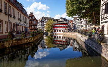 Картинка города страсбург+ франция набережная канал