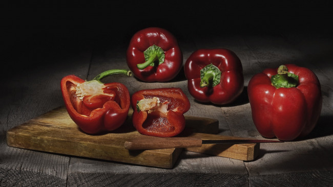 Обои картинки фото еда, перец, красный, болгарский