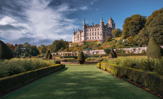 Обои картинки фото dunrobin castle, города, - дворцы,  замки,  крепости, простор