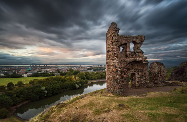 Обои картинки фото города, эдинбург , шотландия, руины
