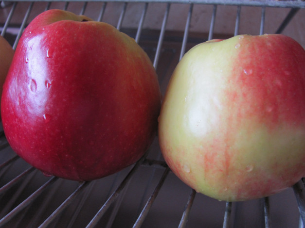 Обои картинки фото еда, Яблоки, капельки, яблоки