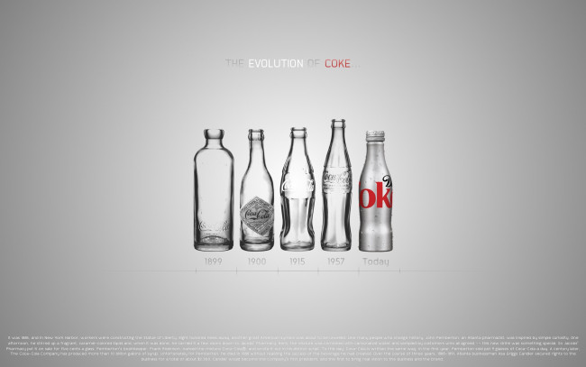 Обои картинки фото бренды, coca, cola, evolution, years, design, bottles, эволюция, годы, дизайн, кока-кола, бутылки