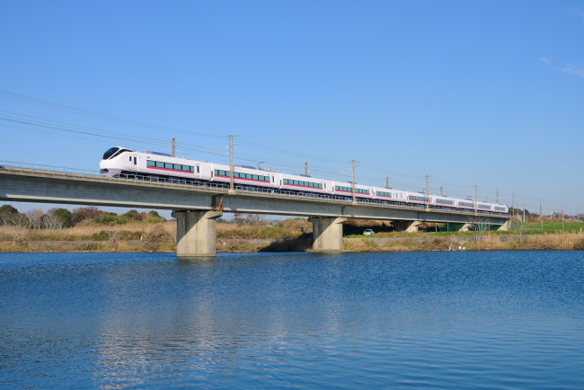 Обои картинки фото техника, поезда, река, мост