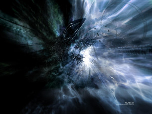 Картинка warfare 3д графика abstract абстракции взрыв свечение корни абстракция