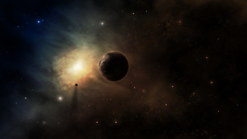 Картинка космос арт nebula туманность планета