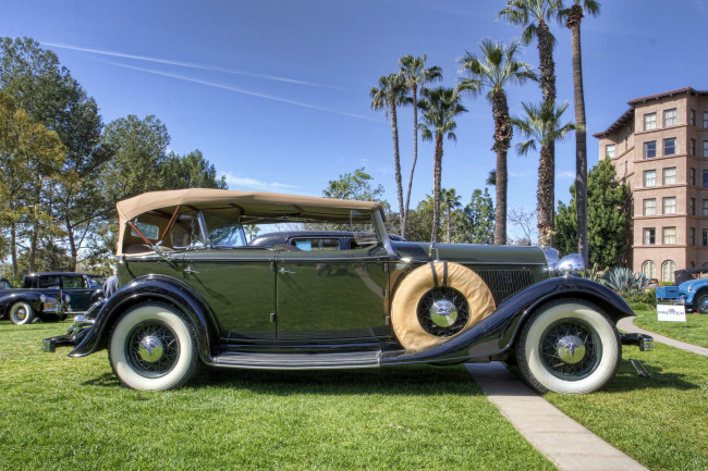 Обои картинки фото 1933 lincoln phaeton, автомобили, выставки и уличные фото, автошоу, выставка