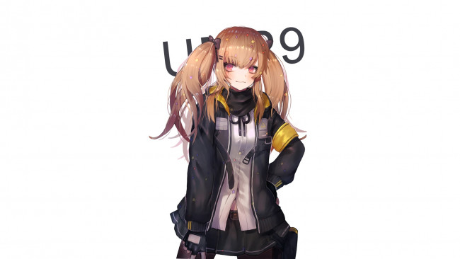 Обои картинки фото аниме, girls frontline, взгляд, девушка, фон