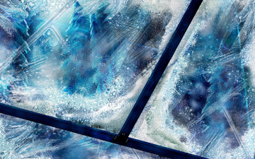 Картинка рисованное абстракция стекло окно узоры мороз