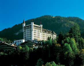 Картинка gstaad palace hotel города здания дома швейцария