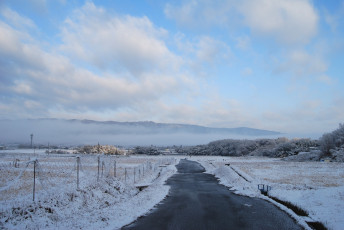 Картинка природа дороги снег зима