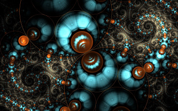 Картинка 3д графика fractal фракталы фрактал круги узор абстракция