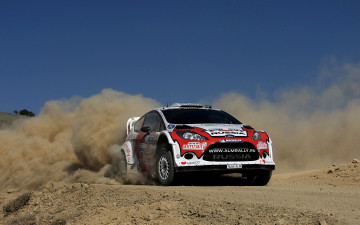 Картинка спорт авторалли ford гонка авто пыль focus rally