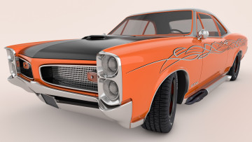 Картинка автомобили 3д 1966 pontiac gto custom