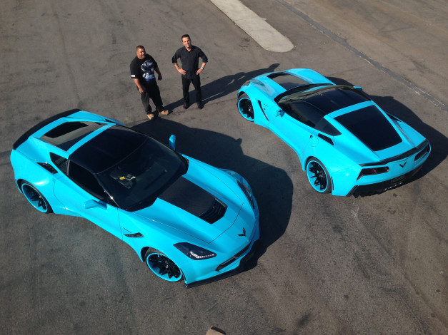 Обои картинки фото автомобили, corvette, blue