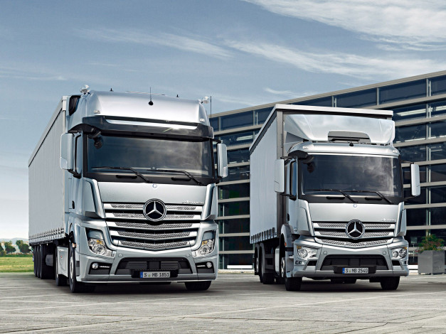 Обои картинки фото автомобили, mercedes trucks, mercedes-benz, mixed