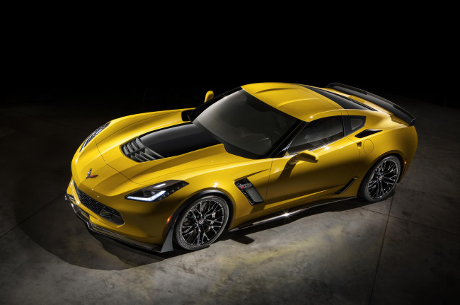 Обои картинки фото 2015 chevrolet corvette c7 stingray, автомобили, chevrolet, corvette, stingray, желтый