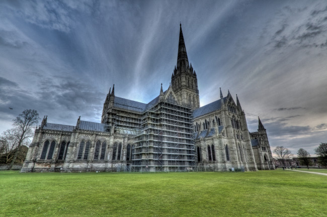 Обои картинки фото salisbury cathedral, города, - католические соборы,  костелы,  аббатства, собор, готика, солсбери, англия