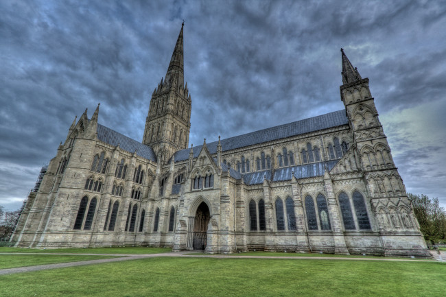 Обои картинки фото salisbury cathedral, города, - католические соборы,  костелы,  аббатства, собор, готика, солсбери, англия