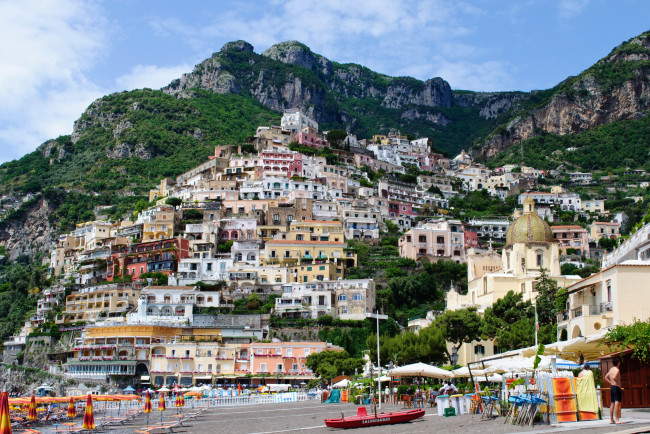 Обои картинки фото города, амальфийское и лигурийское побережье , италия, positano, амальфийское, и, лигурийское, побережье, дома