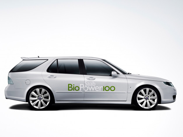 Обои картинки фото saab biopower 100 concept 2007, автомобили, saab, 100, 2007, biopower, concept