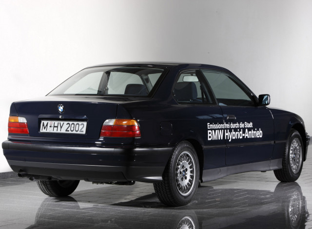 Обои картинки фото bmw 3 series coupe hybrid concept 1994, автомобили, bmw, 3, series, coupe, hybrid, concept, 1994