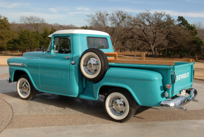 Обои картинки фото chevrolet apache 31 stepside 1959, автомобили, chevrolet, apache, 31, stepside, 1959