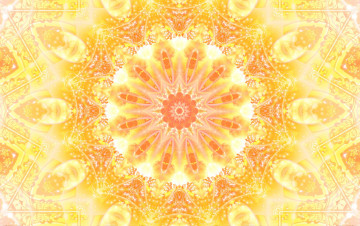 Картинка 3д графика fractal фракталы желтый