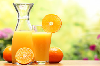 Картинка еда напитки +сок дольки апельсины стакан сок