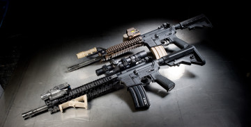 Картинка оружие автоматы штурмовые винтовки апгрейд полумрак bcm 2 штуки m4