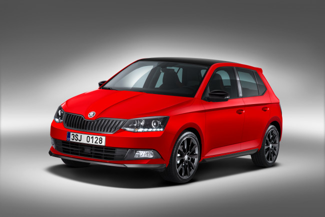 Обои картинки фото автомобили, skoda, carlo, monte, combi, fabia, красный, 2015г