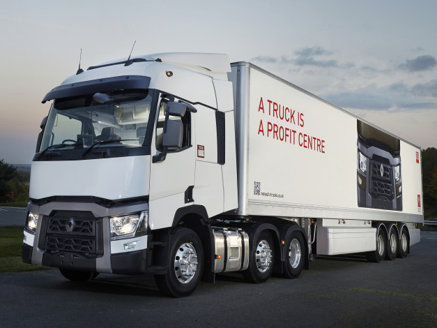 Обои картинки фото автомобили, renault trucks, renault, t, 430, uk-spec, 2013г