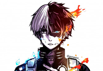 обоя аниме, boku no hero academia, boku, no, hero, academia, todoroki, shouto