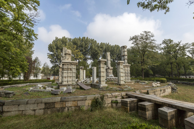 Обои картинки фото города, - исторические,  архитектурные памятники, beijing, yuanmingyuan, ruins, park