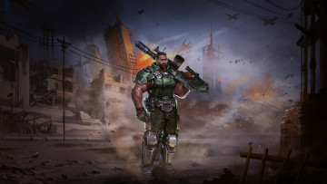 Картинка видео+игры battalion+wars мужчина фон взгляд униформа оружие