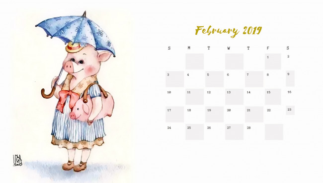 Обои картинки фото календари, -другое, свинья, сумка, поросенок, зонт