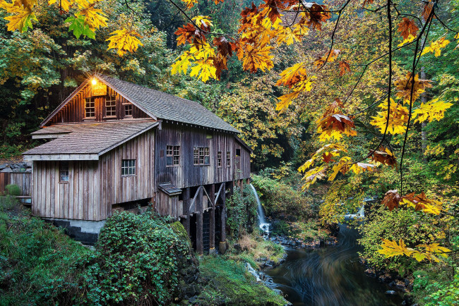 Обои картинки фото cedar creek grist mill, usa, разное, мельницы, cedar, creek, grist, mill