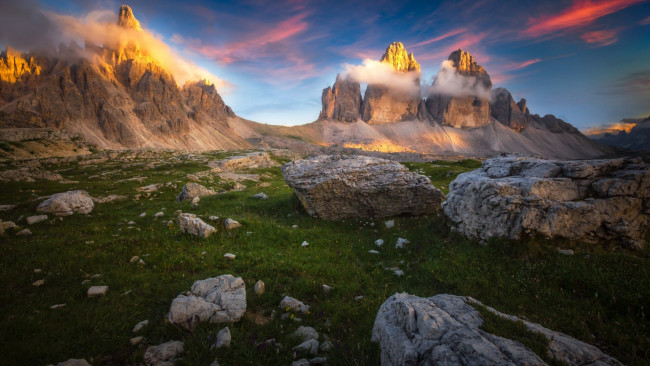 Обои картинки фото the dolomites, italy, природа, горы, the, dolomites